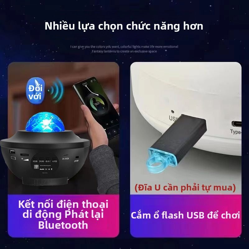 Đèn chiếu sao mặt trăng ánh sáng phương Bắc, đèn chiếu sao đầy đủ ánh sá