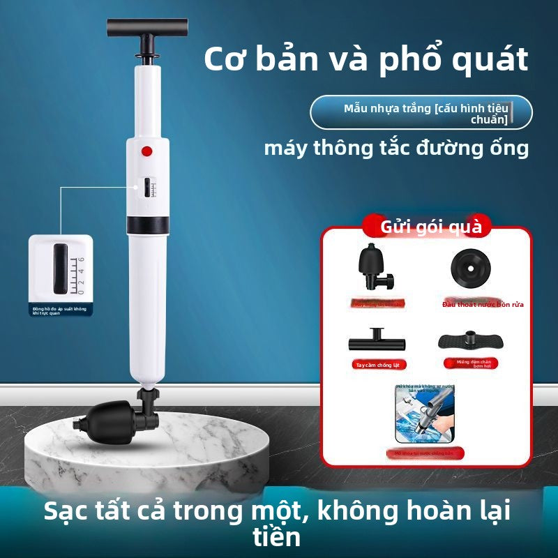 Máy thông tắc cống nhà vệ sinh gia đình