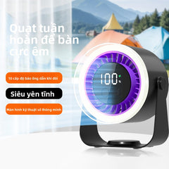 Quạt không dây sạc độ bền cao công suất lớn quạt USB chu kỳ làm lạnh im lặng có thể điều chỉnh