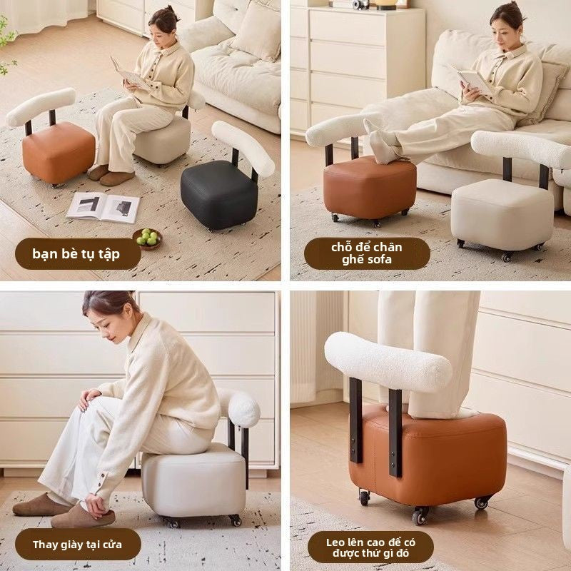 Ghế đệm bằng gỗ rắn bàn trà ghế trong phòng khách ghế sofa tựa lưng trung cổ ghế sofa gia đình ghế t