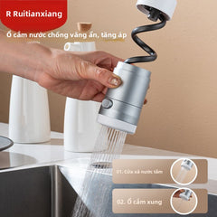 Vòi nước Nhà bếp rửa bát chậu kéo miệng nước đa chức năng vòi nước mở rộng vạn hướng chung tăng áp chống giật