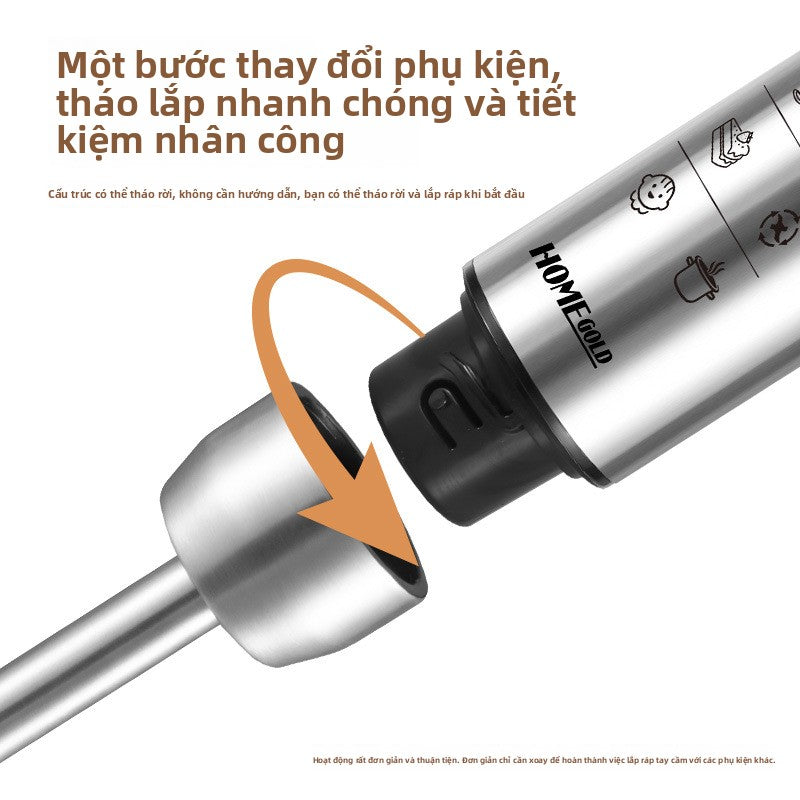 Máy xay cầm tay điện gia đình Máy ép trái cây đầu dao thép không gỉ Máy thực phẩm bổ sun