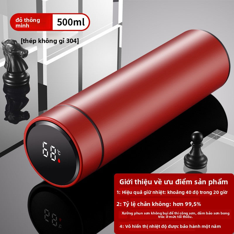 Cốc giữ nhiệt thông minh với nhiệt độ hiển thị 304 cốc nước giữ nhiệt bằng thép không gỉ