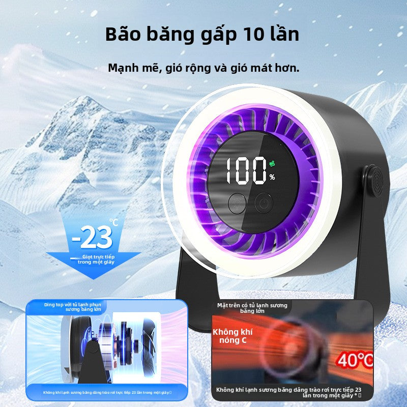 Quạt không dây sạc độ bền cao công suất lớn quạt USB chu kỳ làm lạnh im lặng có thể điều chỉnh