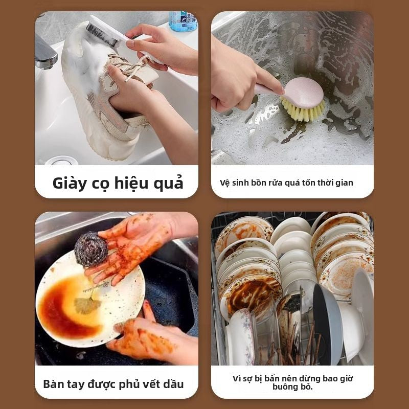bàn chải đa chức năng nhà bếp tự động rửa chén bàn chải giày cầm tay gạch nh