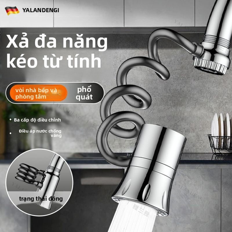 Bộ mở rộng vòi nước nhà bếp Yalanden có thể thu vào kéo bên ngoài mở rộng mở rộng khớp nối vạn năng