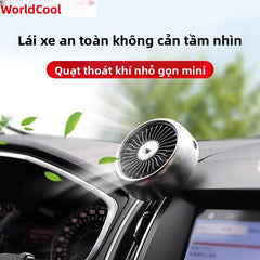 Quạt điện trên xe Shiai, bảng điều khiển ba bánh, cửa thoát khí USB cho xe, quạt nhỏ, làm mát xe, là