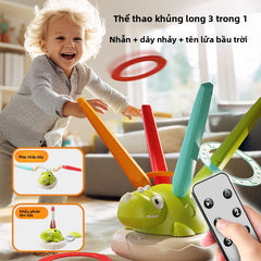 Máy tập thể dục khủng long trẻ em bay lên trời tên lửa trường mẫu giáo cảm ứng đào tạo đồ chơi tương