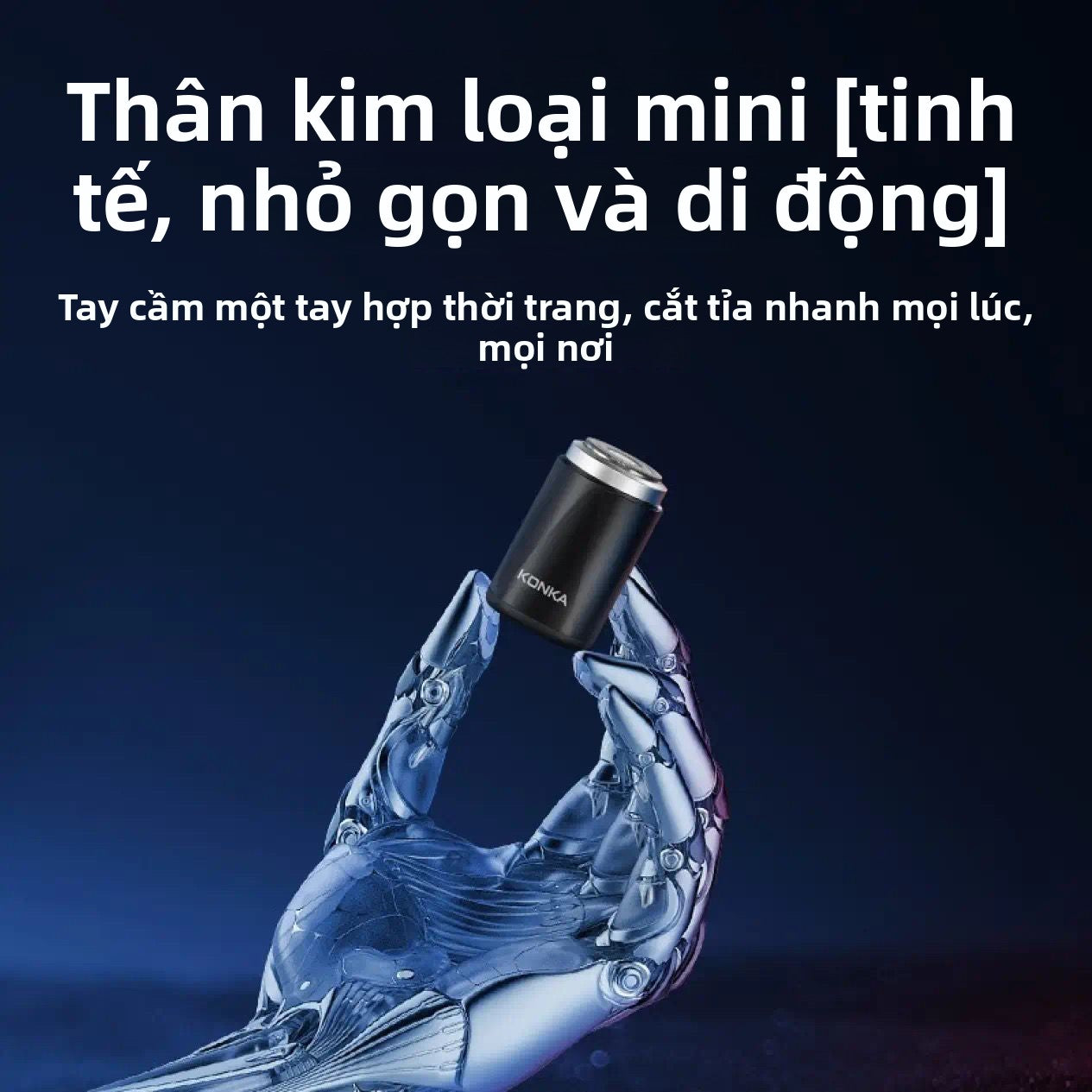 dao cạo râu điện Kang Jia / KONKA hình kim cương nam dao cạo điện xách tay mini toàn thân chống thấm nước râu dao du