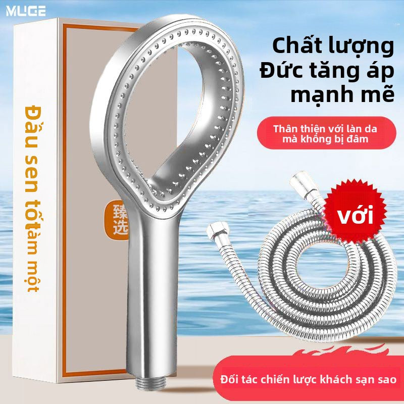Đầu phun hoa tăng áp hình khuyên Mu Song vòi hoa sen phòng tắm vòi hoa