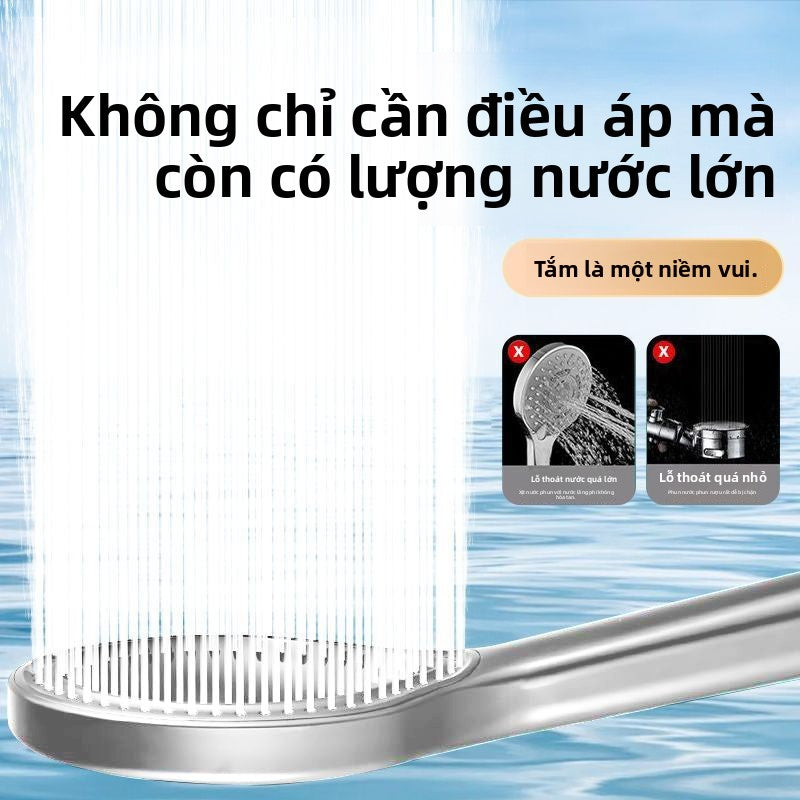 Đầu phun hoa tăng áp hình khuyên Mu Song vòi hoa sen phòng tắm vòi hoa