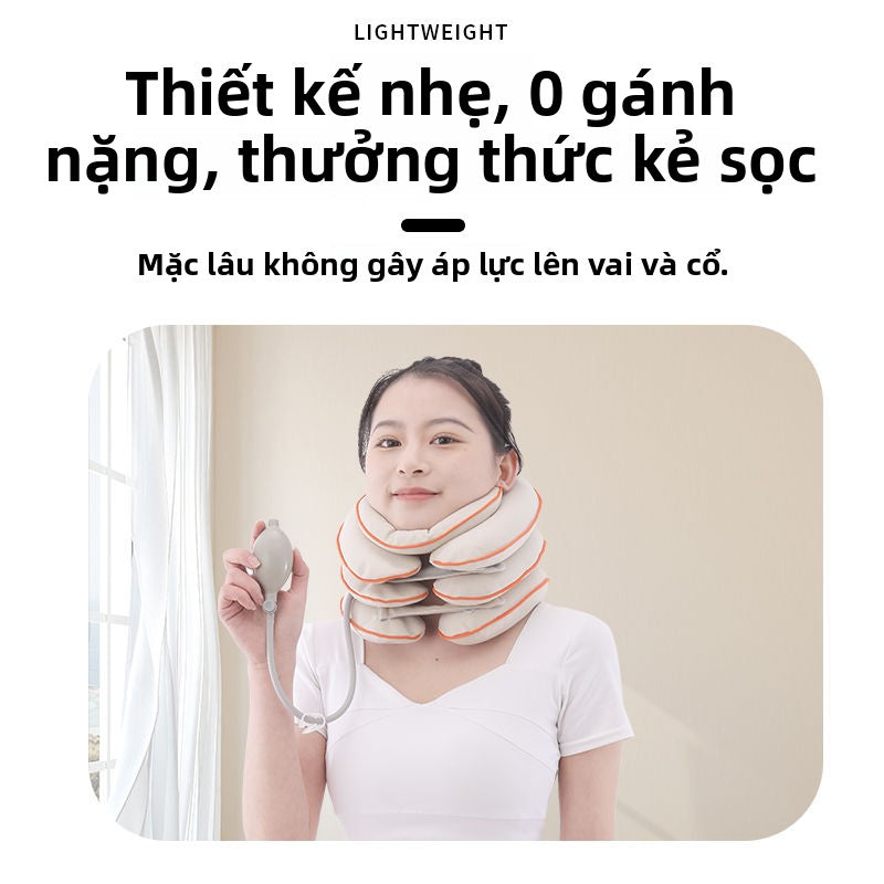 Máy kéo cột sống cổ y tế Inflatable chỉnh hình y tế bảo vệ cổ hộ gia đình chống cúi đầu hỗ trợ cổ bả