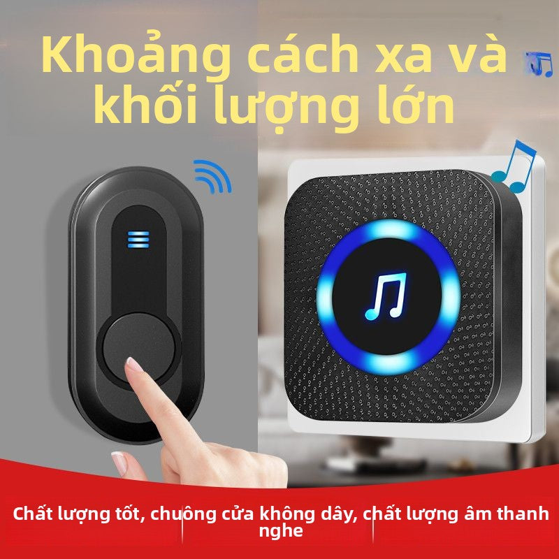 Chuông cửa nhà không dây siêu xa một kéo hai cửa vào chuông người già máy nhắn tin cửa chống trộm ch