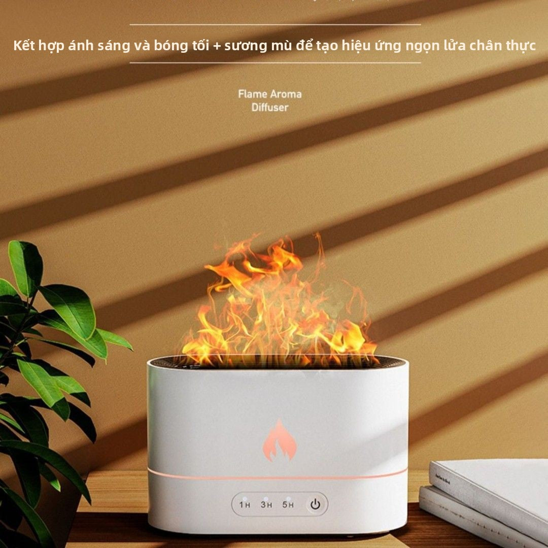 Máy phát tinh dầu mô phỏng ngọn lửa USB máy tạo độ ẩm văn phòng nhỏ ký túc xá im lặng lượng sương mù lớn đ