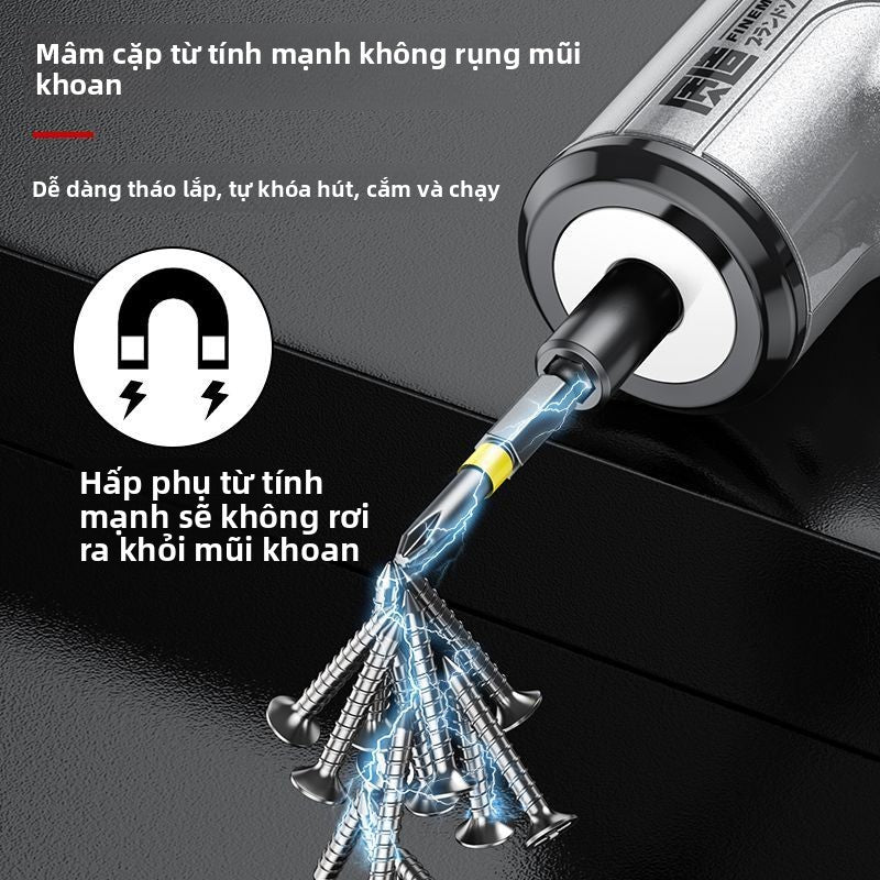 tuốc nơ vít điện lithium điện súng lục khoan gia đình tuốc nơ vít nhỏ lô tay tự thân