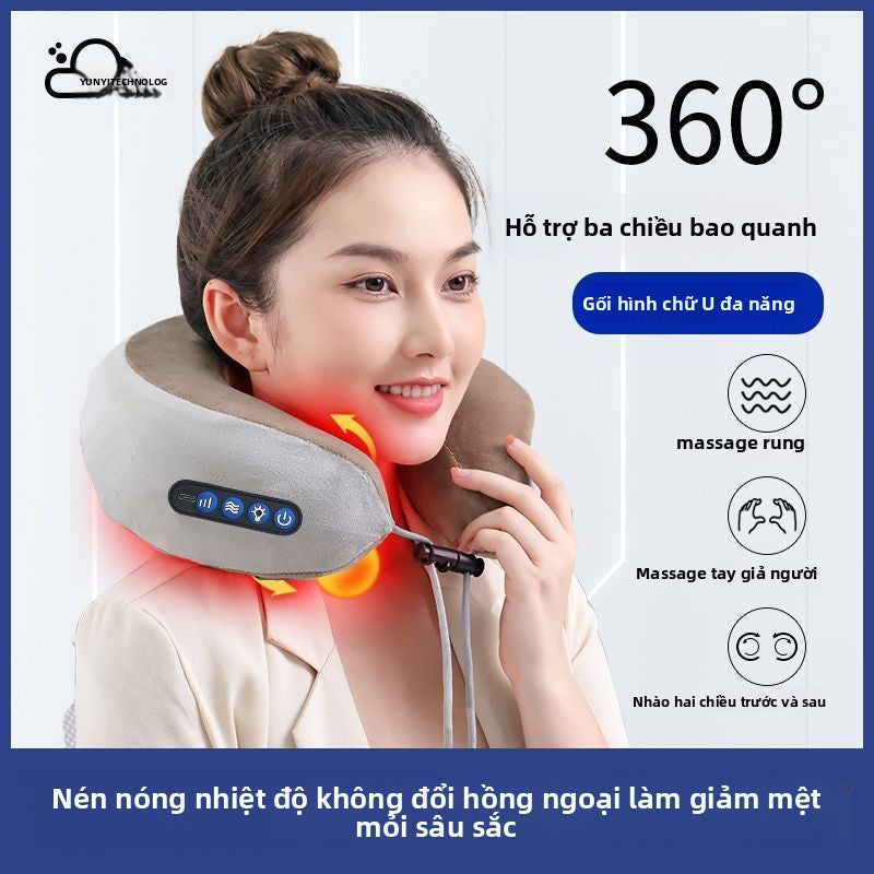 Gối massage yunui màu đen cao cấp