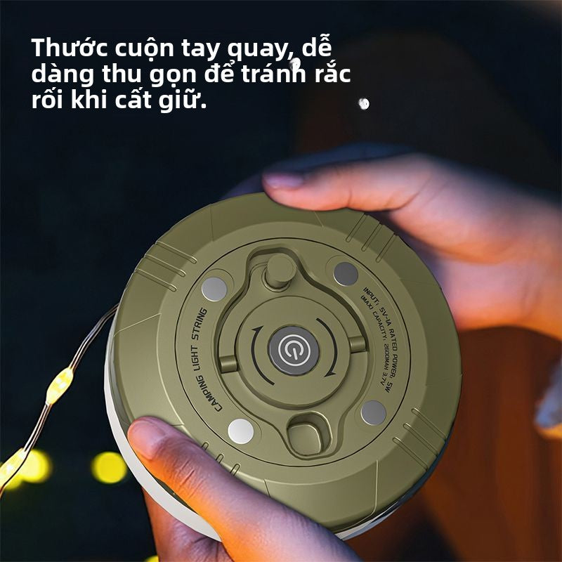 Đèn cắm trại ngoài trời sạc siêu dài độ bền di động treo lều trại màn trời đèn led
