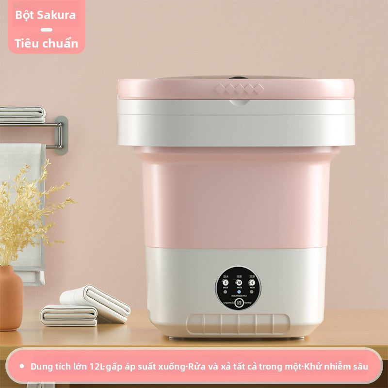 máy giặt di động hoàn toàn tự động nhà ký túc xá mini đồ lót nhỏ quần lót máy giặ