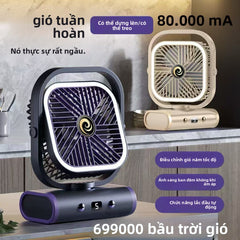 Quạt có thể quay Lắc đầu ánh sáng không khí lưu thông quạt văn phòng bàn quạt điện phòng ngủ âm thanh im lặng quạt bà