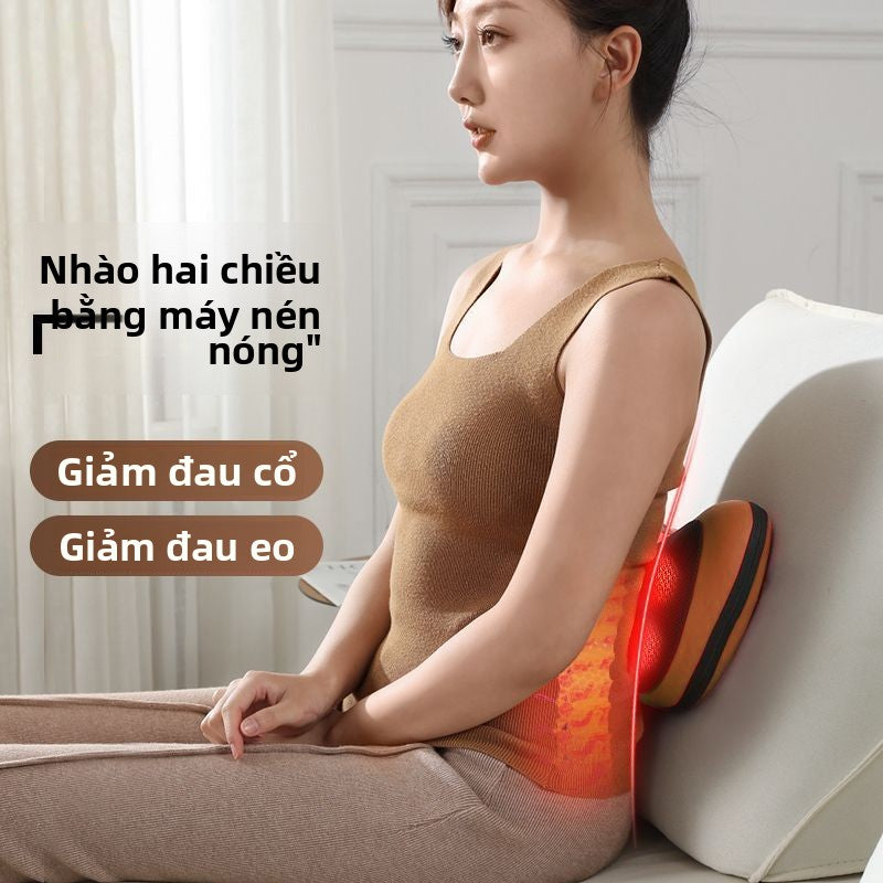Máy massage cột sống cổ vai cổ cổ xoa bóp lưng thắt lưng gối massage đa chức năng đệm xe nhà quà tặn