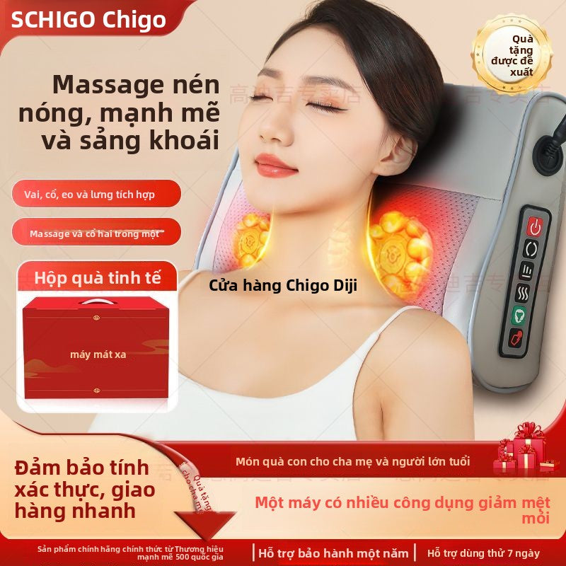 massage lưng lưng chân massage máy thông minh đệm cổ vai cổ nhào gối massage gia đì