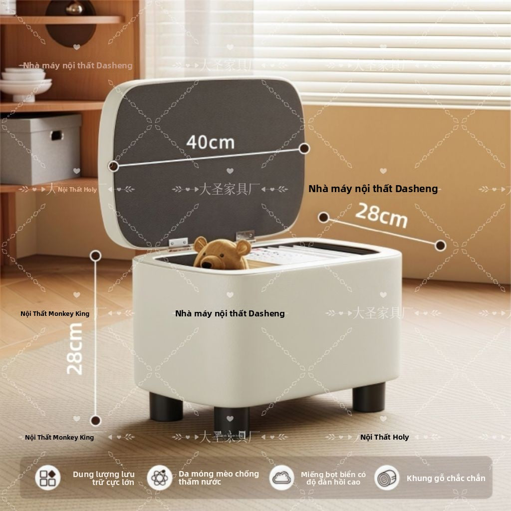 ghế Lưu trữ đẩu nhỏ gia đình nhỏ có thể ngồi đổi giày ghế đẩu phòng khách ghế sofa chân đạp phòng ng