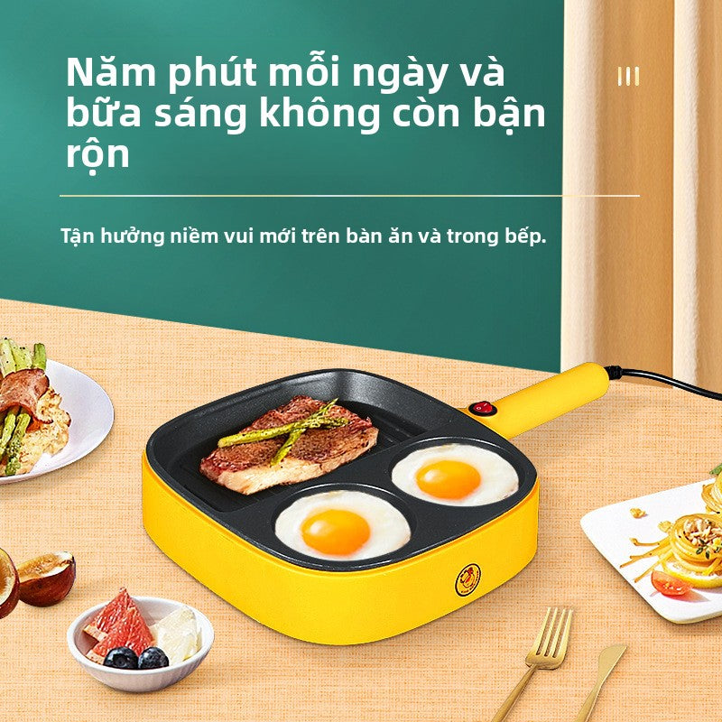 Máy ăn sáng vịt mờ ba trong một máy chiên trứng chiên cắm điện đa chức năng máy ăn sáng máy bánh san