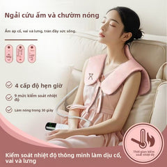 Túi chườm nóng cổ vai, túi nhung hoa hồng sưởi ấm điện, vật lý trị liệu gia đình, bảo vệ cổ, chuyển