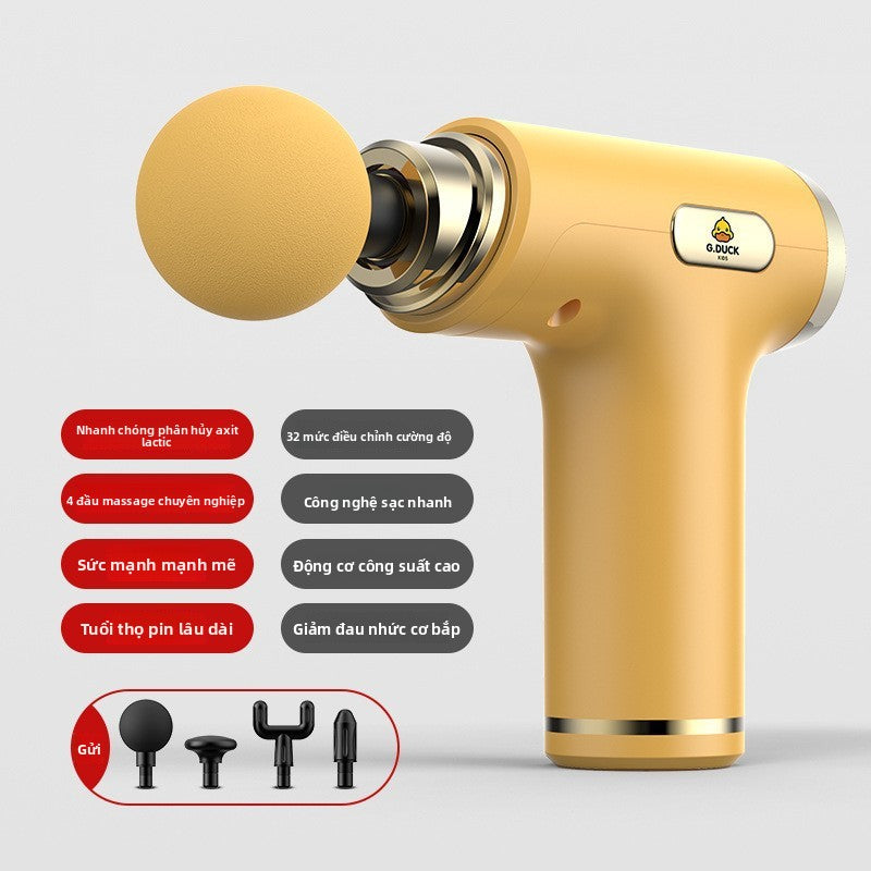 Máy massage súng cân gan chân vịt nhỏ màu vàng súng cân gan chân sạc súng cân gan chân thư giãn cơ b