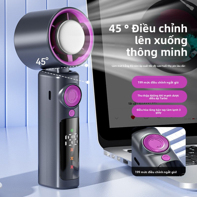 Quạt cầm tay  mới tốc độ cao làm lạnh cầm tay quạt 199 cấp bạo lực turbo quạt usb di động nhỏ quạt xuyên biên