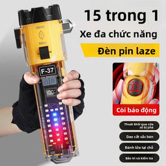 Đèn khẩn cấp ô tô Đèn chiếu sáng đa chức năng trên xe phá cửa sổ thoát hiểm an toàn búa đèn pin đèn